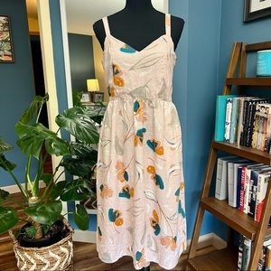 RACHEL ZOE Summer Strap dress Pockets Linen Casual Size Small Dust Pink.